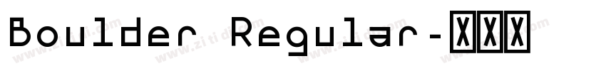 Boulder Regular字体转换